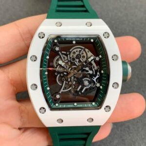 Richard Mille RM055 Green Rubber Strap | US Replica - 1:1 Top quality replica watches factory, super clone Swiss watches.
