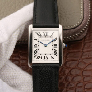 Cartier Tank WSTA0028 K11 Factory Black Strap Replica Watches - Luxury Replica