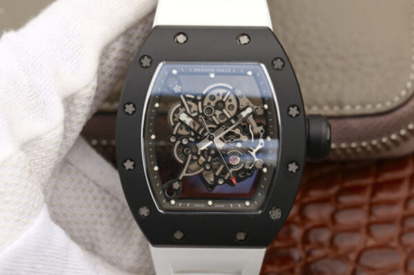 Richard Mille RM055 White Strap | US Replica - 1:1 Top quality replica watches factory, super clone Swiss watches.