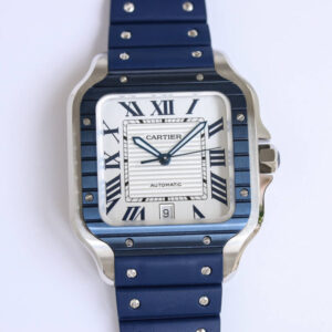 Cartier Santos Blue Strap | US Replica - 1:1 Top quality replica watches factory, super clone Swiss watches.
