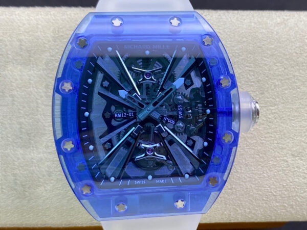 Richard Mille RM12-01 Sapphire Clear Version | US Replica - 1:1 Top quality replica watches factory, super clone Swiss watches.