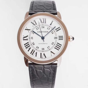 RONDE DE CARTIER W6701009 AF Factory Leather Strap Replica Watches - Luxury Replica
