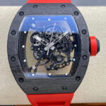 Richard Mille RM-055 Red Rubber Strap | US Replica - 1:1 Top quality replica watches factory, super clone Swiss watches.