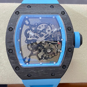 Richard Mille RM-055 BBR Factory Blue Rubber Strap Replica Watches - Luxury Replica