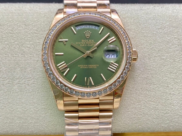 Rolex M228345RBR-0011 Diamond-Set Bezel | US Replica - 1:1 Top quality replica watches factory, super clone Swiss watches.
