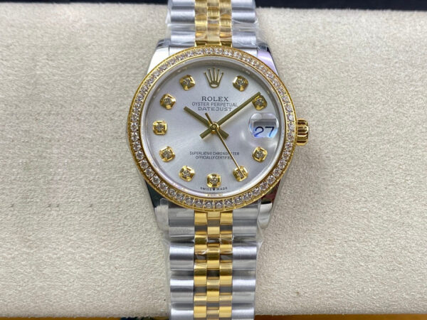 Rolex Datejust M278383RBR-0020 31MM EW Factory Diamond Bezel Replica Watches