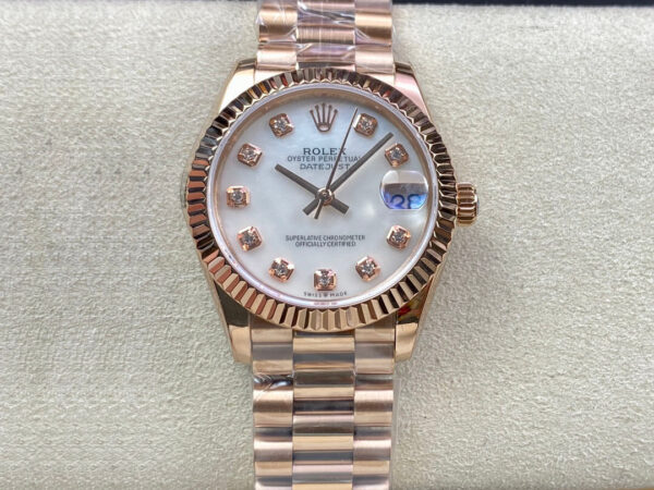 Rolex Datejust M278275-0009 31MM EW Factory White Diamond Dial Replica Watches