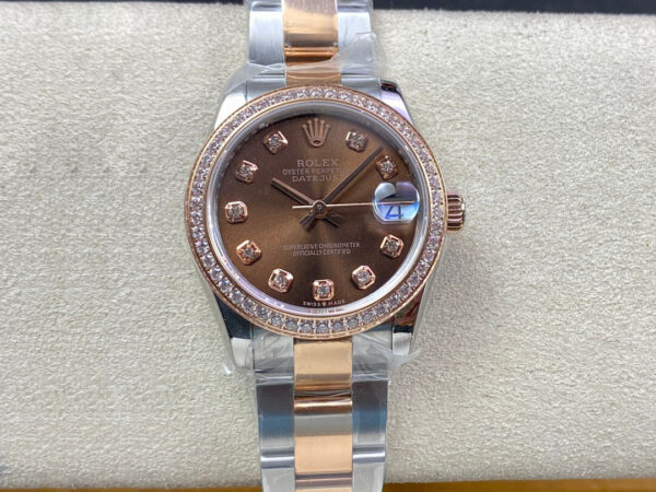 Rolex Datejust M278381RBR-0027 31MM EW Factory Brown Diamond Dial Replica Watches