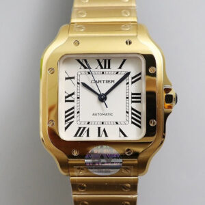 Cartier De Santos W20112Y1 BV Factory Yellow Strap Replica Watches