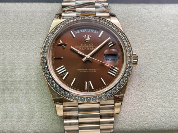 Rolex M228345RBR-0009 Gold Strap | US Replica - 1:1 Top quality replica watches factory, super clone Swiss watches.