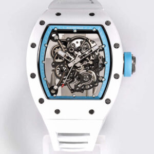 Richard Mille RM-055 BBR Factory White Rubber Strap Replica Watches