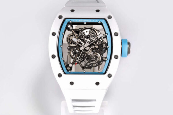 Richard Mille RM-055 White Rubber Strap | US Replica - 1:1 Top quality replica watches factory, super clone Swiss watches.