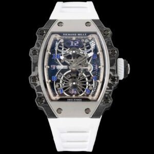 Richard Mille RM21-01 RM Factory Tourbillon Case White Strap Replica Watches