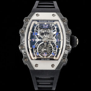 Richard Mille RM21-01 RM Factory Skeleton Dial Black Strap Replica Watches