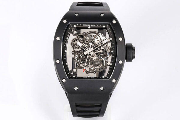 Richard Mille RM-055 BBR Factory V2 Black Rubber Strap Replica Watches