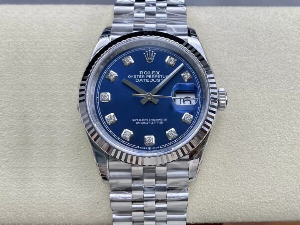Rolex Datejust M126234-0037 36MM VS Factory Blue Diamond Dial Replica Watches