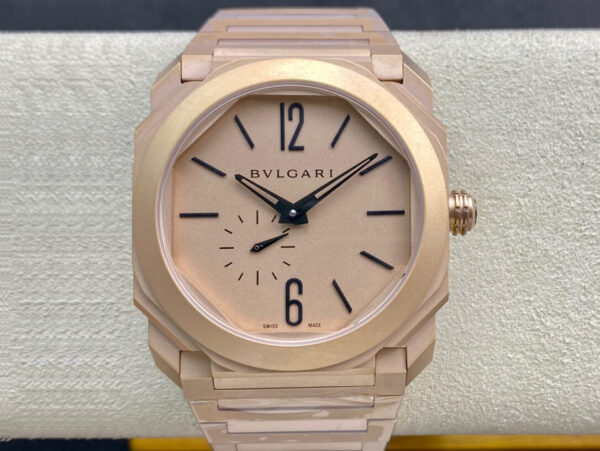 Bvlgari Octo Finissimo 102912 40MM BV Factory Rose Strap Replica Watches