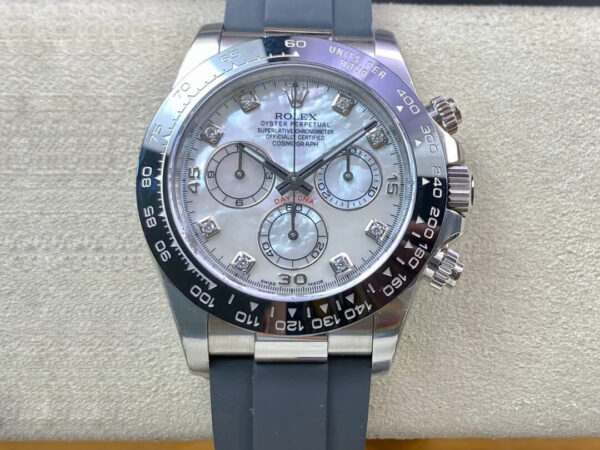 Rolex Cosmograph Daytona M116519LN-0026 Clean Factory Rubber Strap Diamond Dial Replica Watches