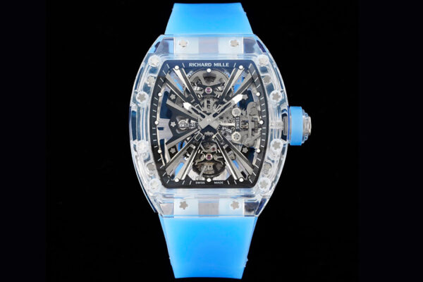 Richard Mille RM12-01 RM Factory Tourbillon Blue Strap Replica Watches