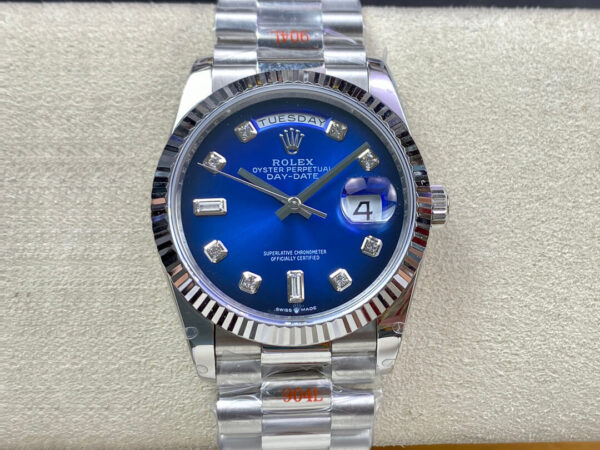 Rolex Day Date M128239-0023 36MM GM Factory Blue Dial Replica Watches