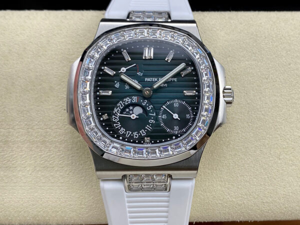 Patek Philippe 5712GR White Strap | US Replica - 1:1 Top quality replica watches factory, super clone Swiss watches.