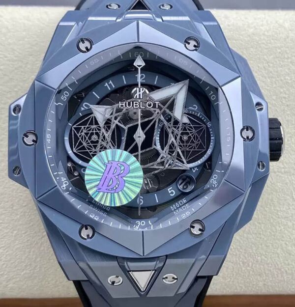 Hublot Big Bang Sang Bleu II 418.FX.8007.RX.MXM21 BB Factory Gray Strap Replica Watches - Luxury Replica
