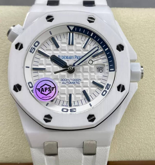 Audemars Piguet Royal Oak Offshore 15707CB.OO.A010CA.01 APS Factory White Strap Replica Watches - Luxury Replica