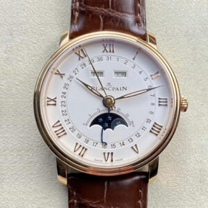Blancpain Villeret 6654-3642-55B OM Factory V3 Brown Strap Replica Watches - Luxury Replica