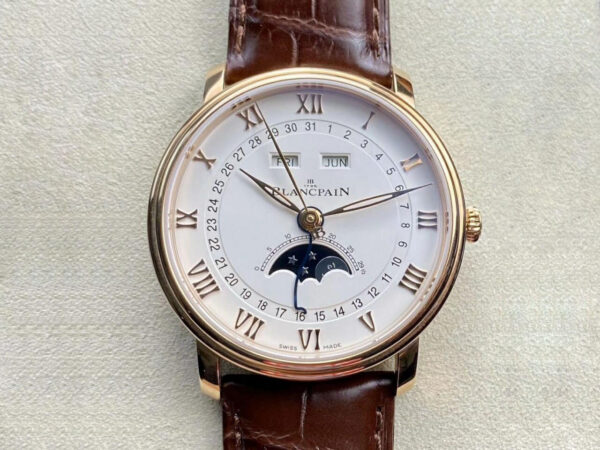 Blancpain Villeret 6654-3642-55B OM Factory V3 Brown Strap Replica Watches - Luxury Replica