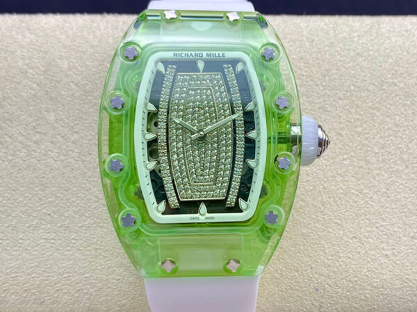 Richard Mille RM07-02 Pink Lady Sapphire RM Factory Green Transparent Bezel Replica Watches - Luxury Replica