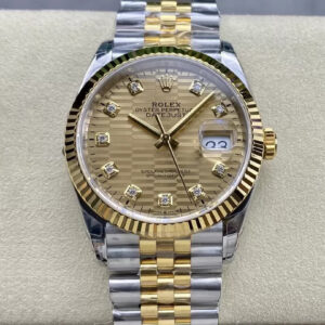 Rolex Datejust M126233-0045 36MM VS Factory Gold Diamond Dial Replica Watches - Luxury Replica