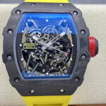 Richard Mille RM35-02 T+ Factory NTPT Yellow Strap Replica Watches - Luxury Replica