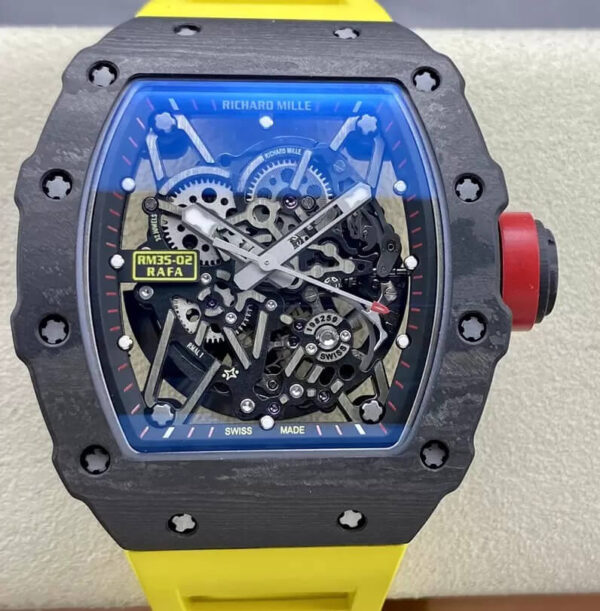 Richard Mille RM35-02 T+ Factory NTPT Yellow Strap Replica Watches - Luxury Replica