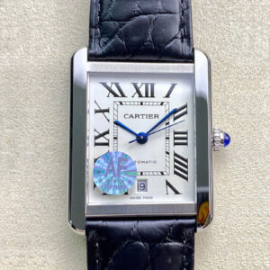 Cartier Tank W5200027 AF Factory Silvery White Dial Replica Watches - Luxury Replica
