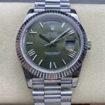 Rolex Day Date M228236-0008 GM Factory V2 Green Dial Stainless Steel Strap Replica Watches - Luxury Replica