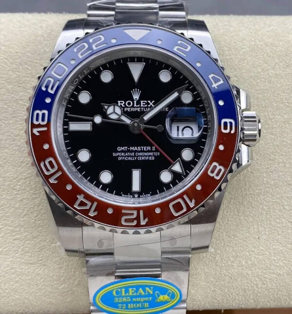 Rolex GMT Master II M126710BLRO-0002 Clean Factory V3 Silver Stainless Steel Strap Replica Watches - Luxury Replica