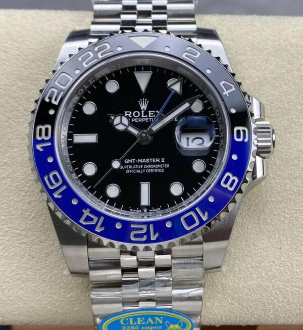 Rolex GMT Master II M126710BLNR-0002 Clean Factory V3 Silver Stainless Steel Strap Replica Watches - Luxury Replica